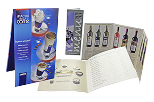 Menu, brochure e depliant per alberghi e ristoranti